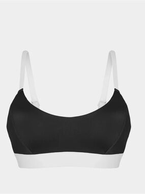 Knix Black and White Scoop Bikini Top